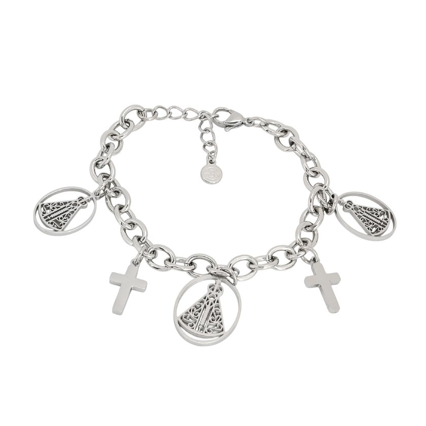 Pulseira Glamour com pendentes