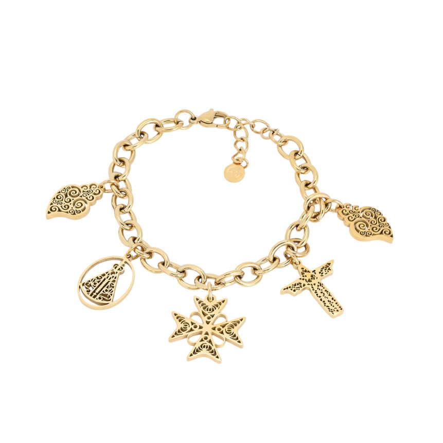 Pulseira Glamour com pendentes