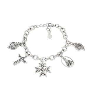 Pulseira Glamour com pendentes