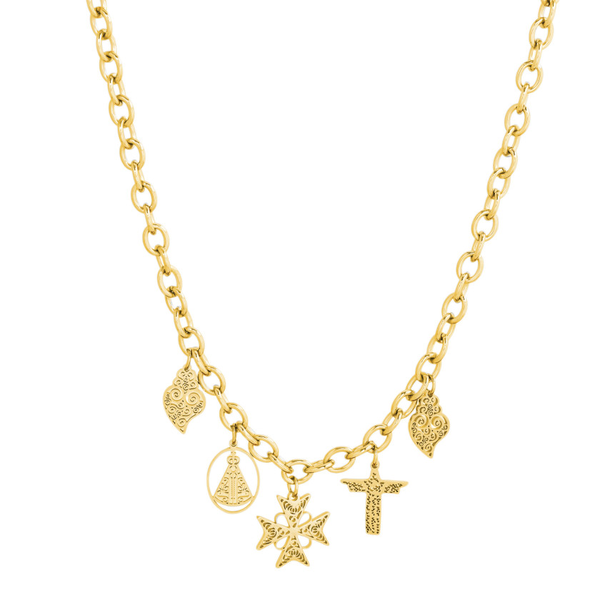 Colar Glamour com pendentes