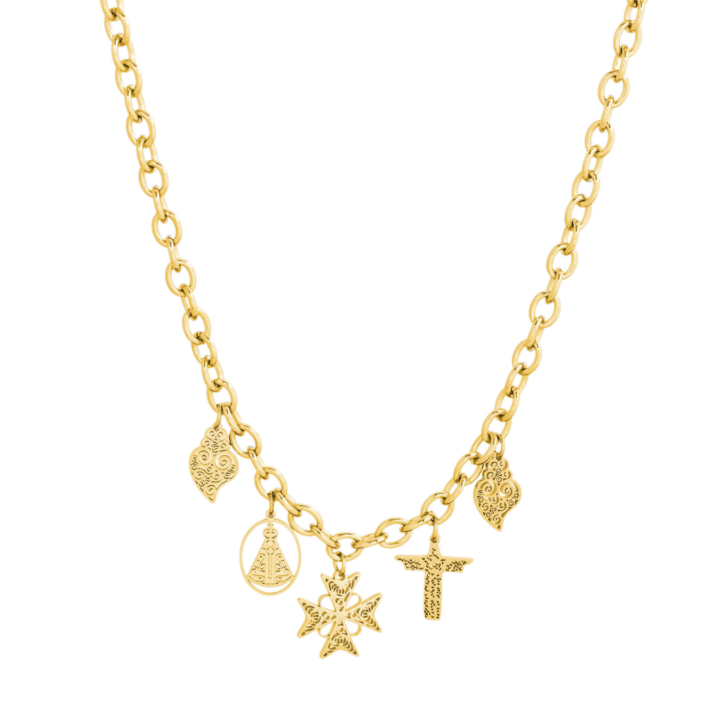 Colar Glamour com pendentes