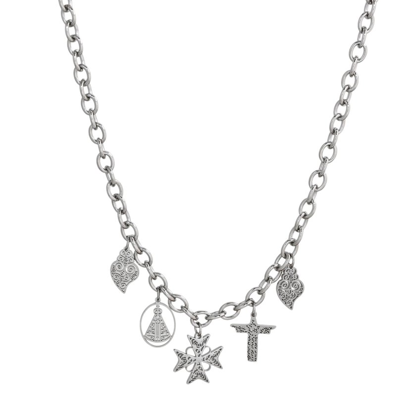 Colar Glamour com pendentes