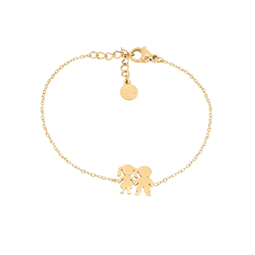 Bracciale doppia in acciaio GB