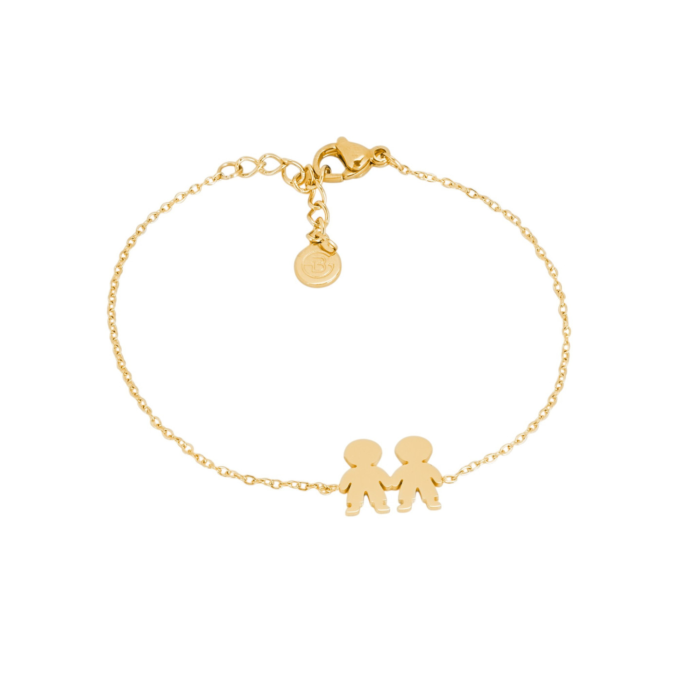Pulseira em aço com dois meninos GB