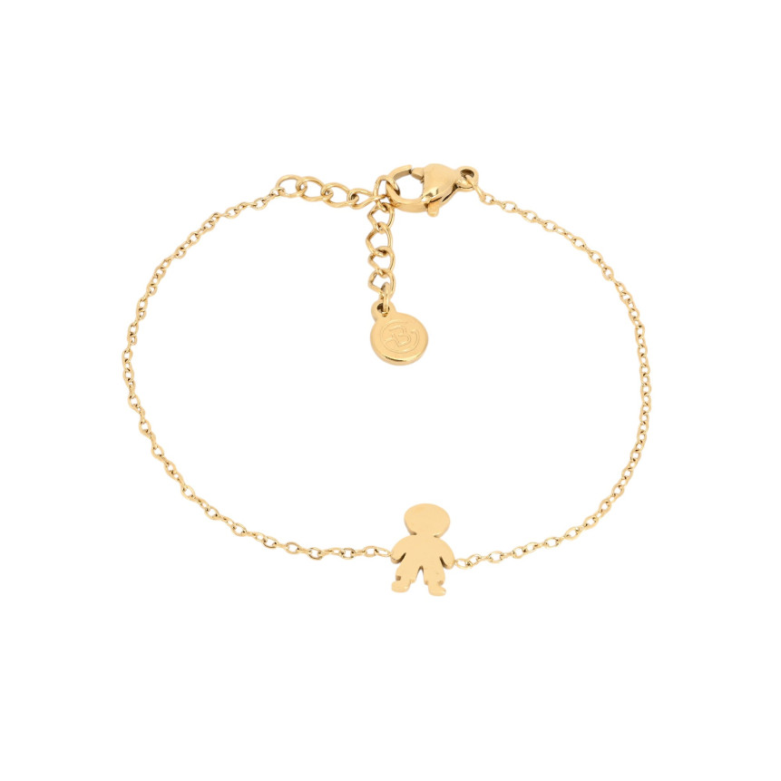 Bracciale semplice in acciaio ragazzo GB