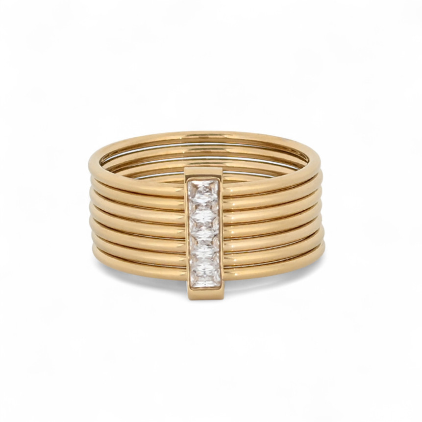 Bague acier cercles GB