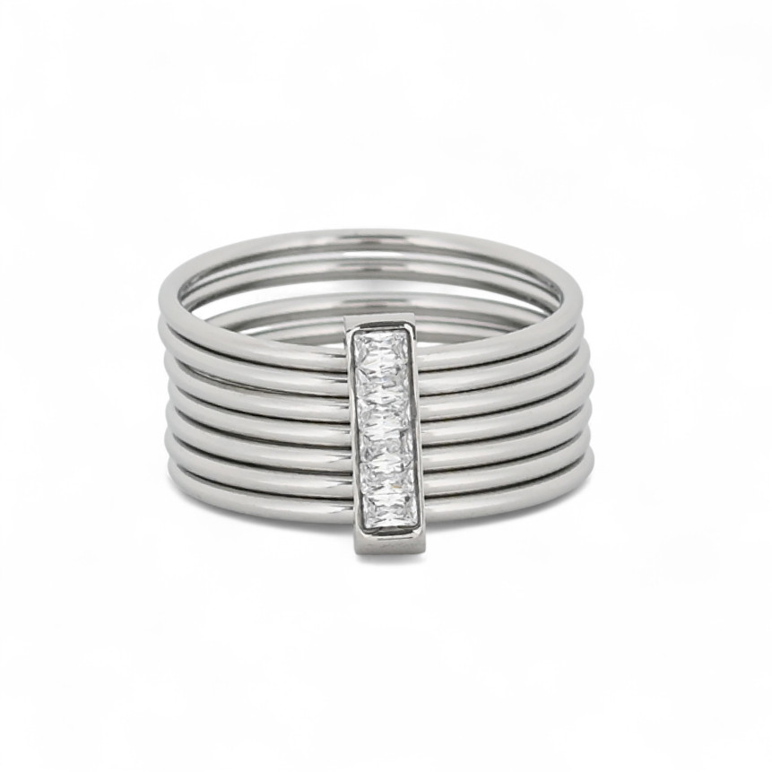 Bague acier cercles GB