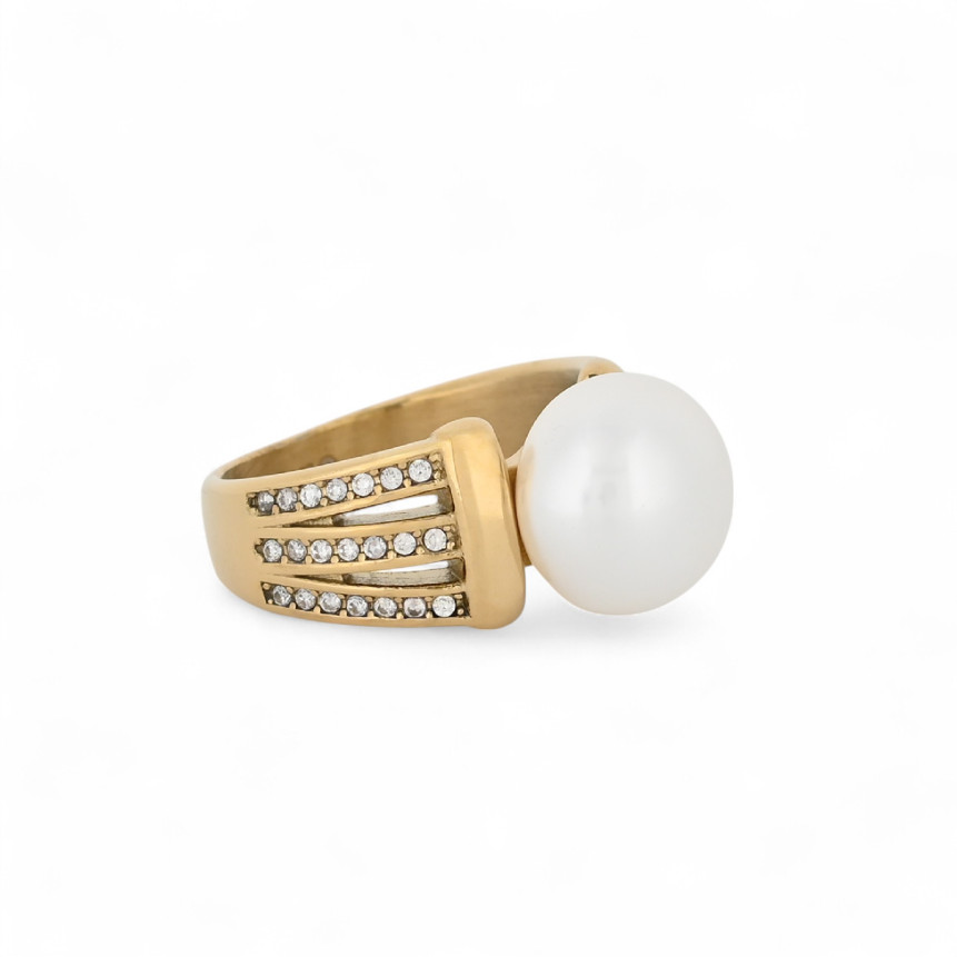 Anillo en acero perla GB