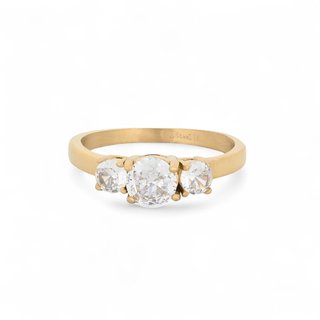 Steel ring solitaire brilliants GB