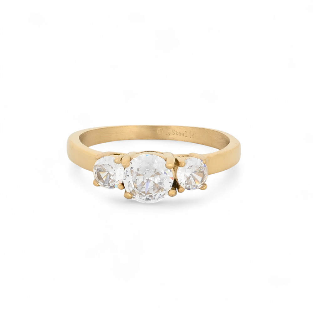 Anello acciaio solitari luminosa GB