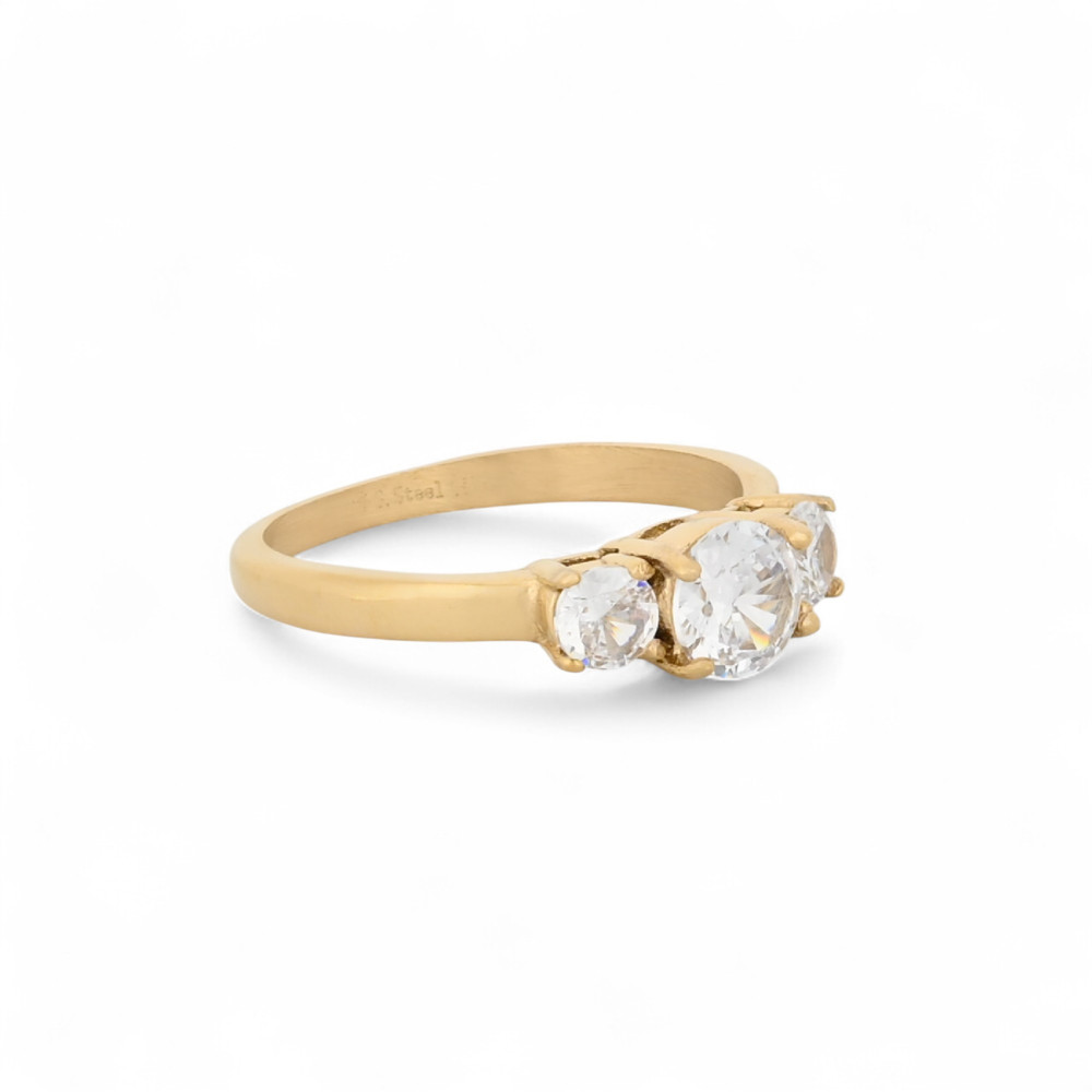 Anello acciaio solitari luminosa GB