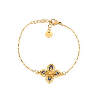 Pulseira Encantos flor azul