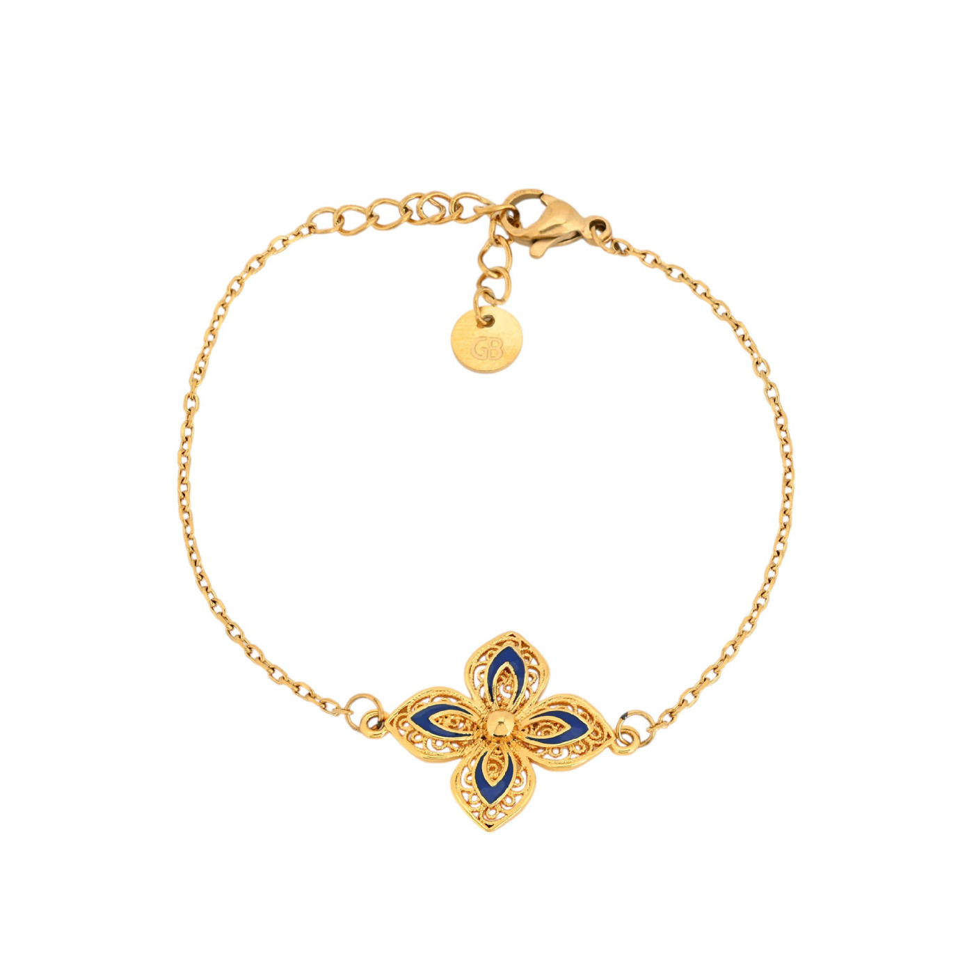 Bracciale Encantos fiore blu