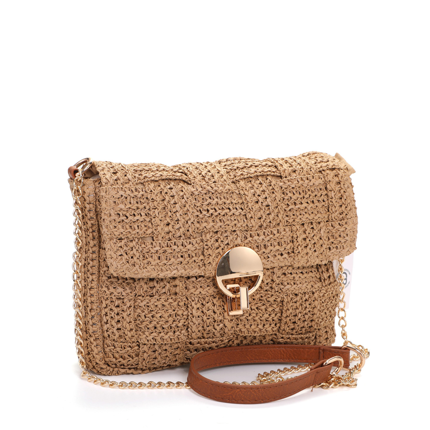Borsa a tracolla in rafia