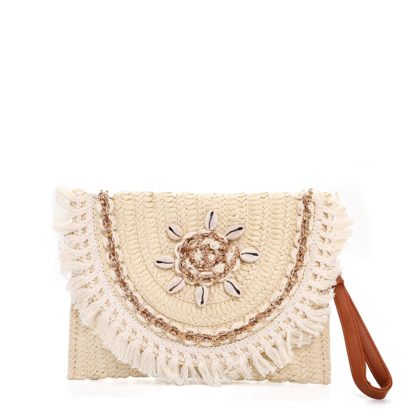 Bolso de mano en rafia
