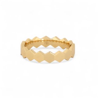 Hexagon stainless steel ring GB