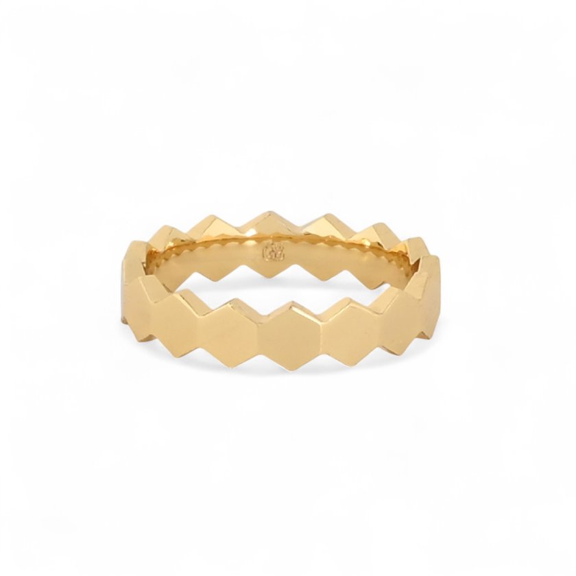 Hexagon stainless steel ring GB