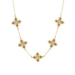 Collier Encantos fleur bleue