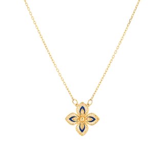 Collier Encantos fleur bleue