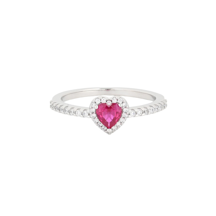 Ring Luxury with heart and zircons