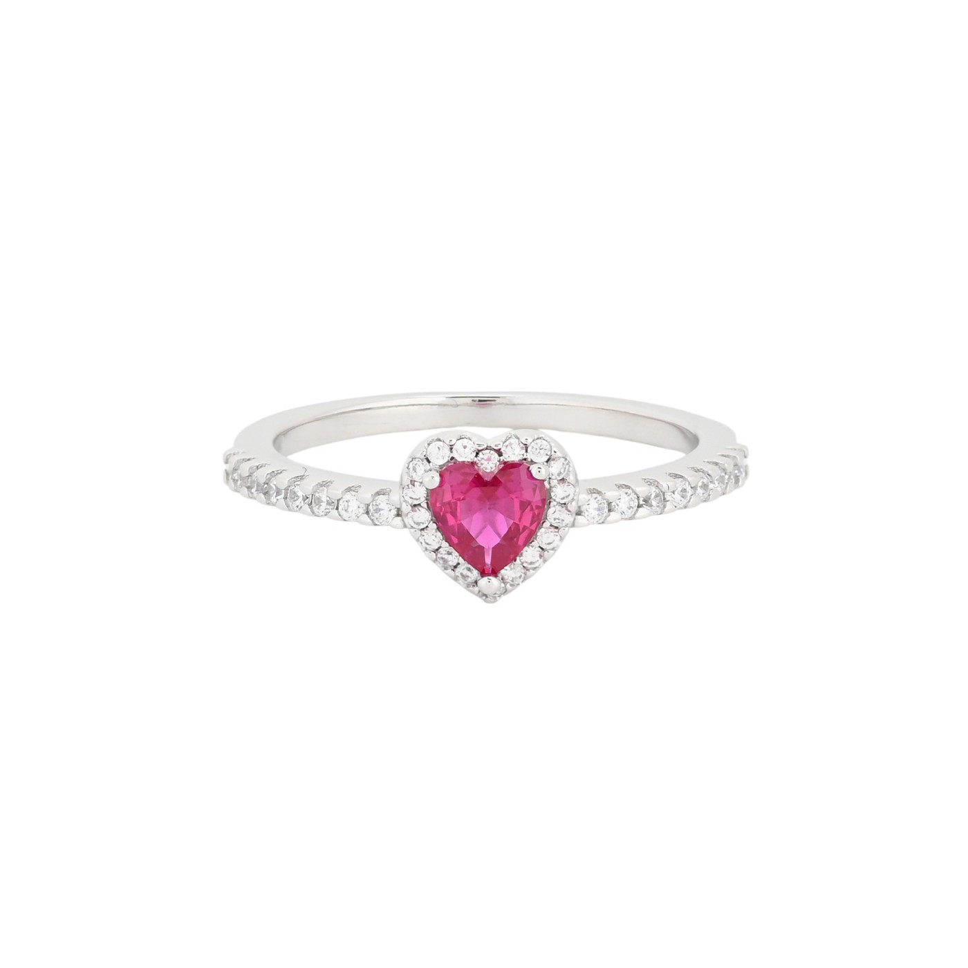 Ring Luxury with heart and zircons