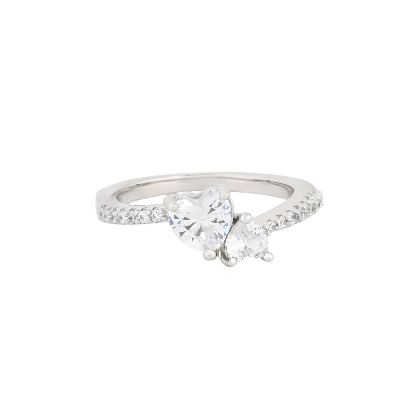 Bague Luxury avec cœurs inversés