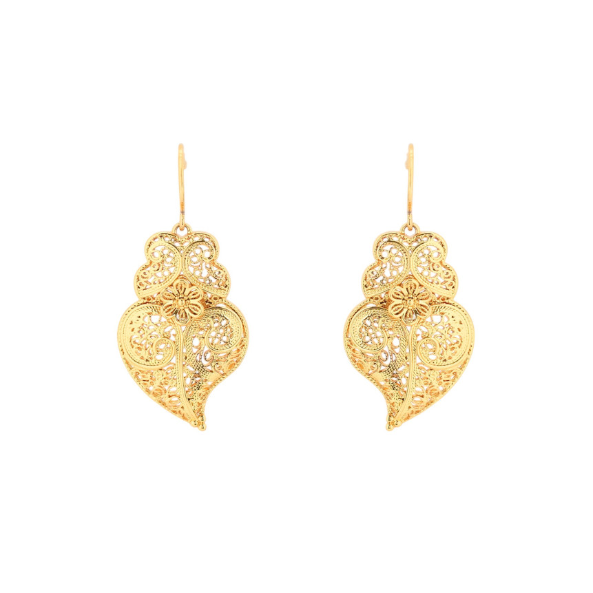 Pendientes Semi Joya Corazón Viana Flor GB