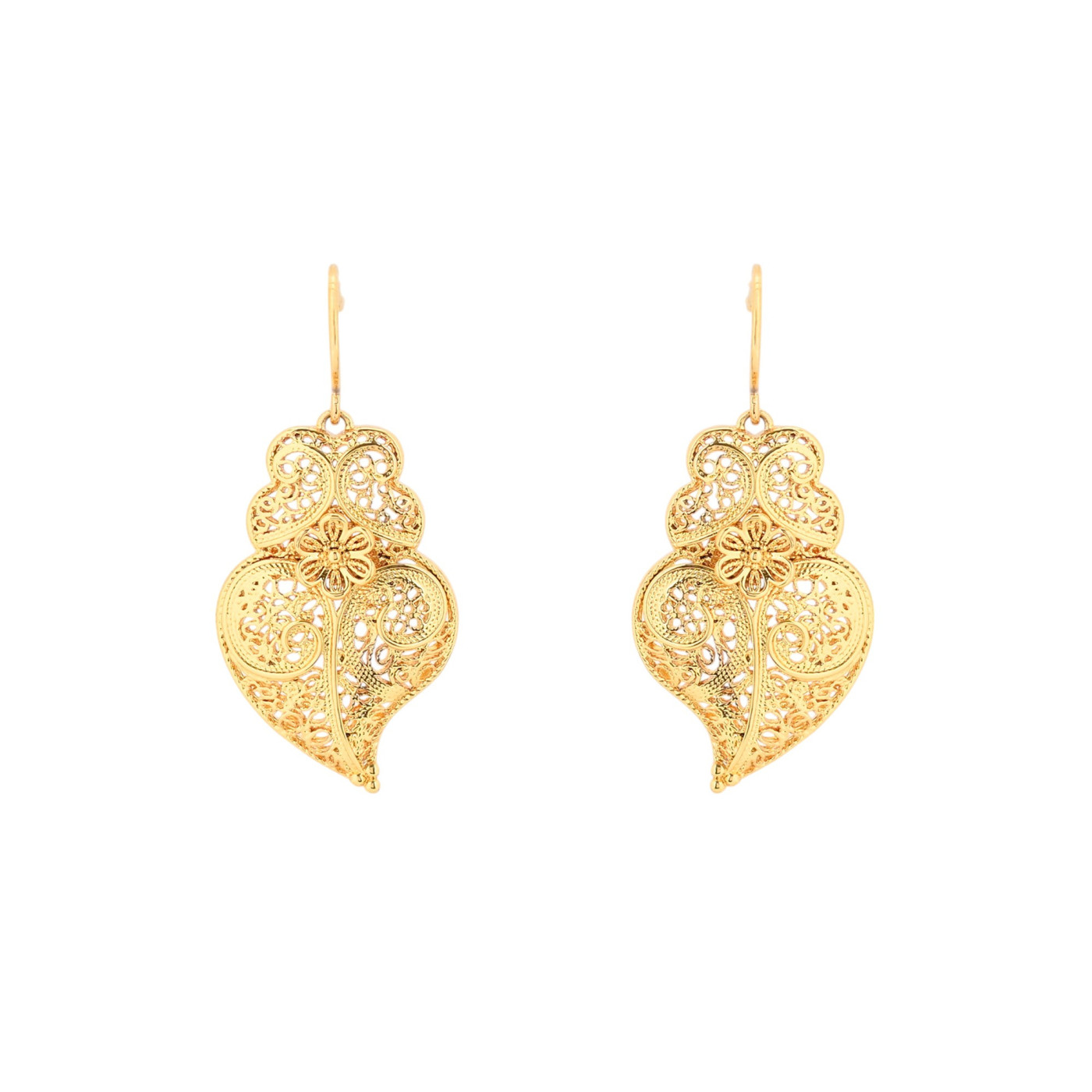 Pendientes Semi Joya Corazón Viana Flor GB