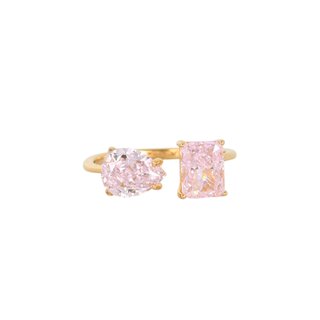 Steel ring with colored stones GB