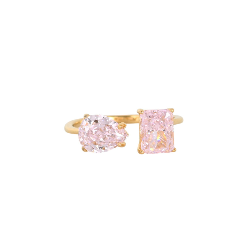Anello in acciaio con pietre colorate GB