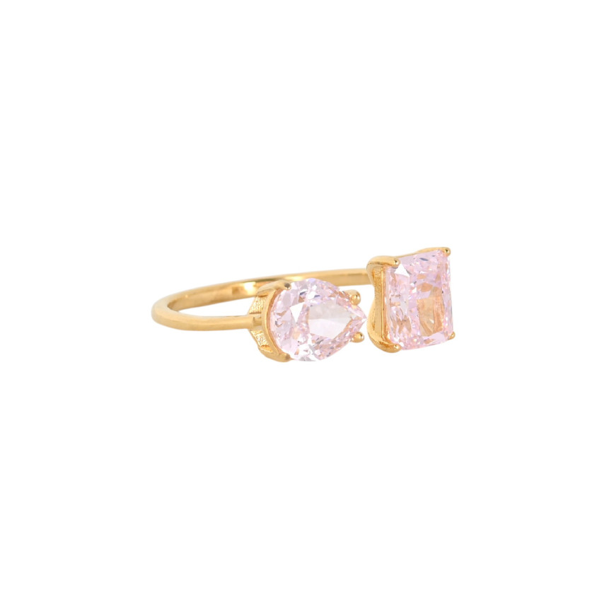 Anello in acciaio con pietre colorate GB