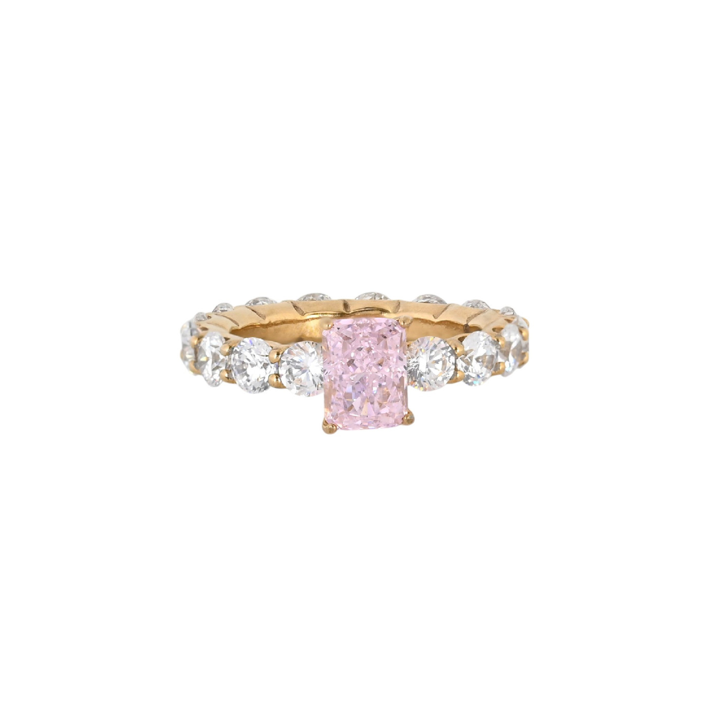 Anello rettangolare in acciaio colorato GB