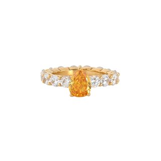 Bague ovale en acier coloré GB