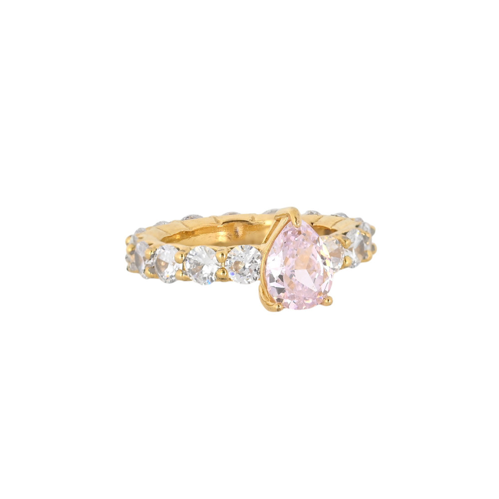 Anello ovale in acciaio colorato GB