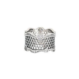 Bague Luxury large avec cœurs