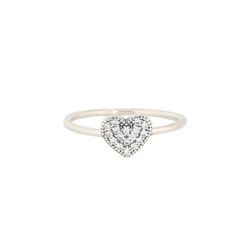 Bague Luxury avec cœurs et zirconias