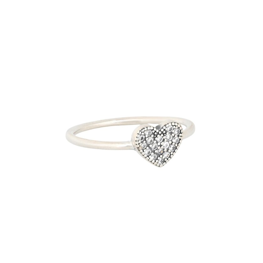 Bague Luxury avec cœurs et zirconias