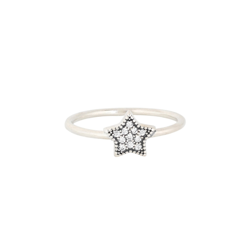 Anel Luxury com estrela e zircônias