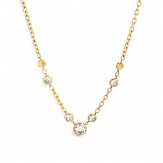 Delicate necklace with zirconia