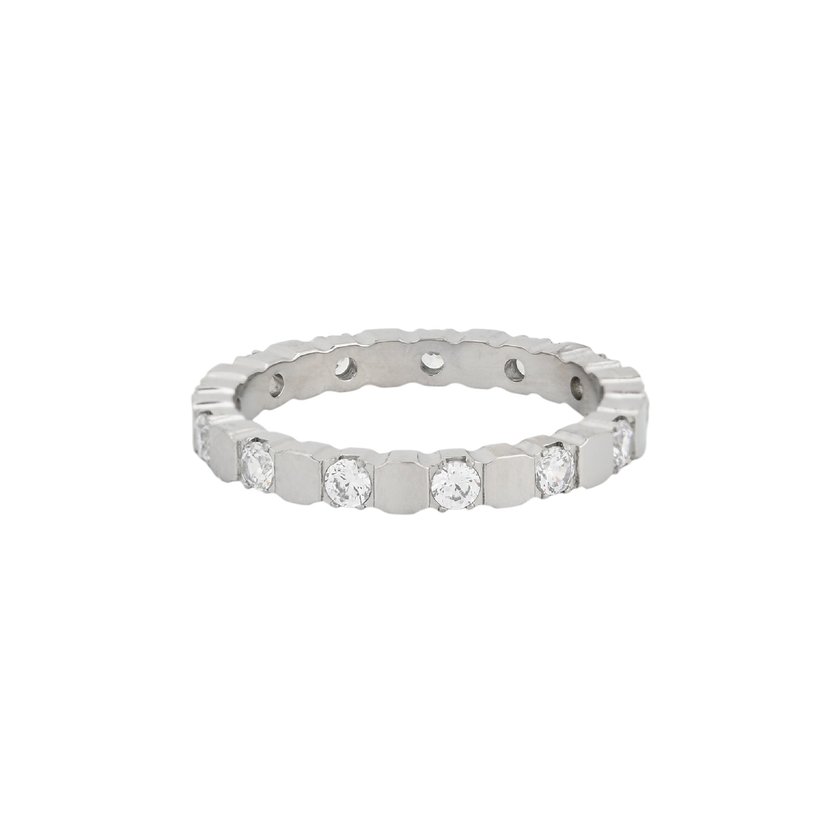 Steel ring with zirconias GB