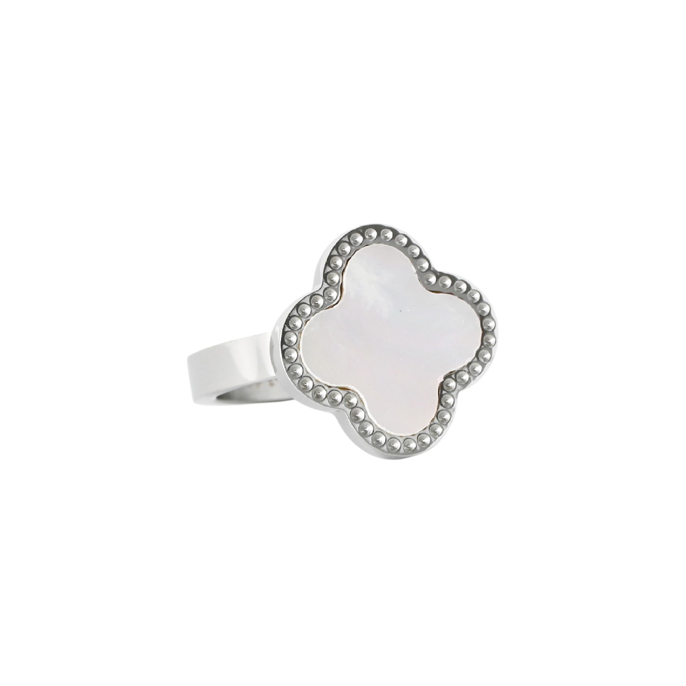 Anello acciaio trifoglio GB
