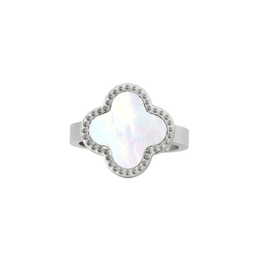 Anello acciaio trifoglio GB