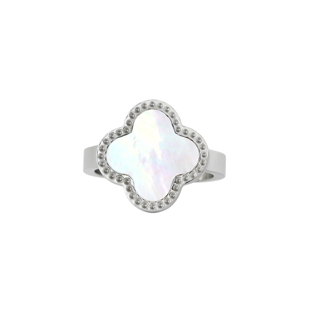 Anello acciaio trifoglio GB