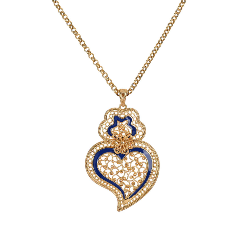 Collar Encantos Portugal corazón azul