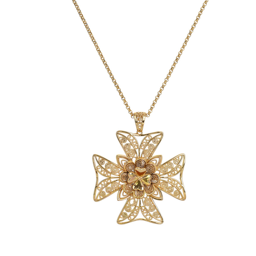 Collar semi joya cruz de malta GB