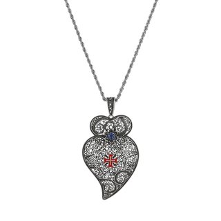Collier Encantos cœur argenté