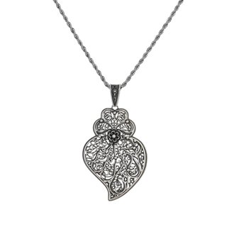 Collier Encantos cœur argenté