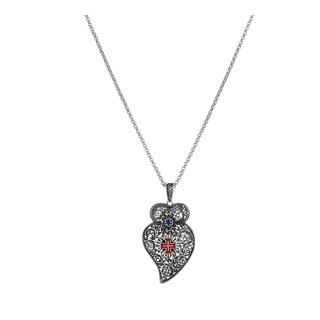 Collier Encantos cœur argenté