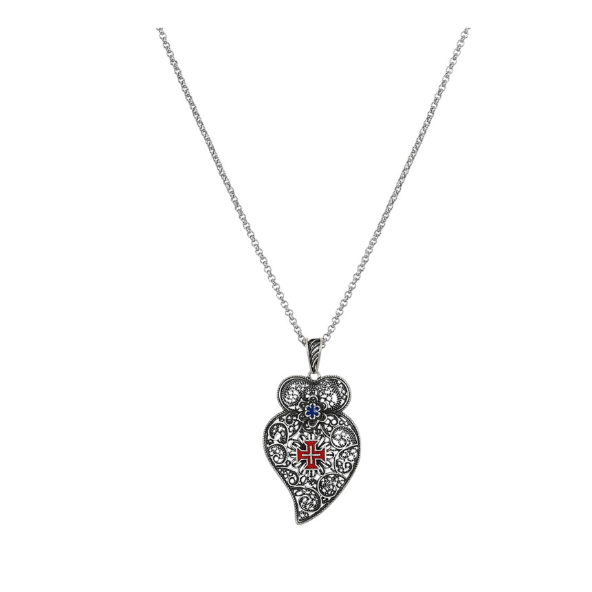 Collana Encantos cuore argentato