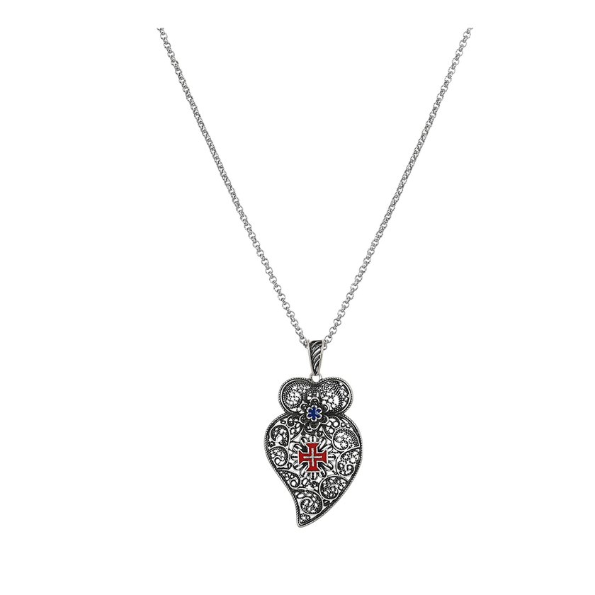 Collier Encantos cœur argenté